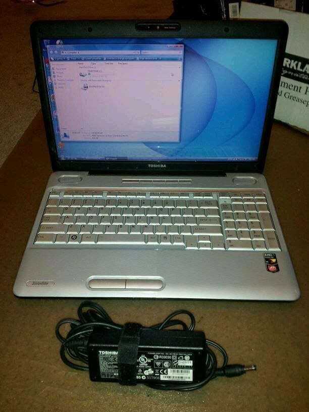    Satellite L505D S6952 TESTED 2 2 GB dual core 4GB ram 320 GB HD