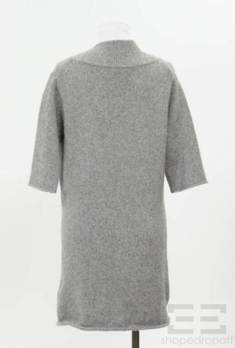 Phillip Lim Grey Cashmere & Cotton Scoop Neck Sweater Size M