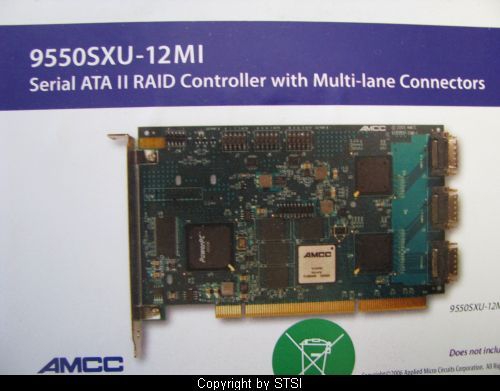 AMCC 3Ware 9550SXU 12MI SATA II RAID Controller STSI