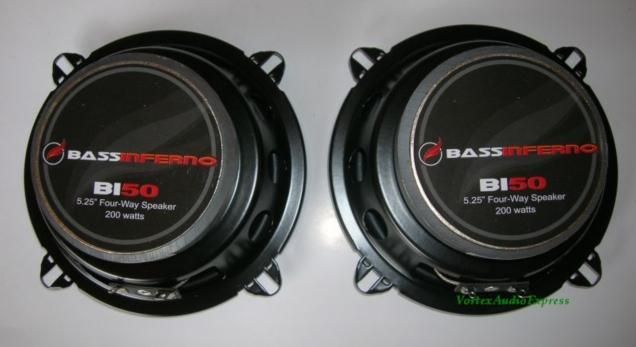 New Bass Inferno 4 Way 5 25 200W Car Audio Speakers 2