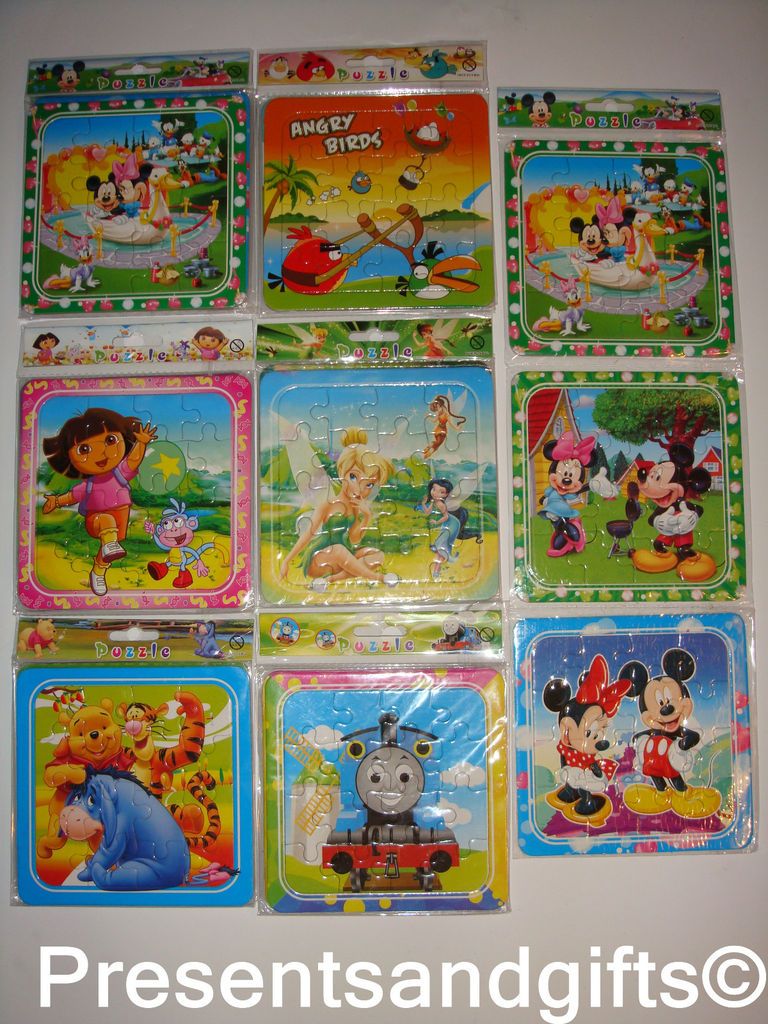 3x JIGSAWS THOMAS WINNIE MICKEY TINKERBELL DORA ANGRY BIRDS CHRISTMAS 