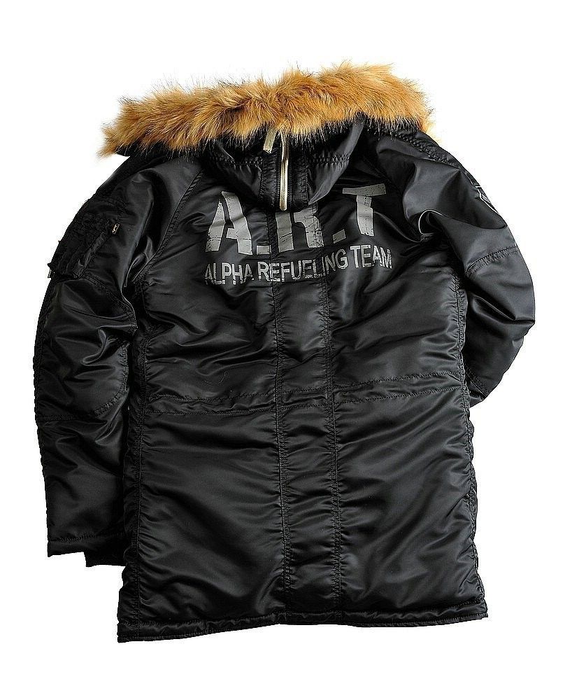 Alpha Industries A.R.T. Parka N3B oliv schwarz Felljacke Winter Jacke 