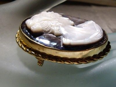 marinelli bros 1 20 12k gf mop abalone cameo brooch