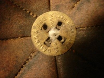   Carnes Bros Firemans Helmet w Brass Eagle c1900 Abington MA