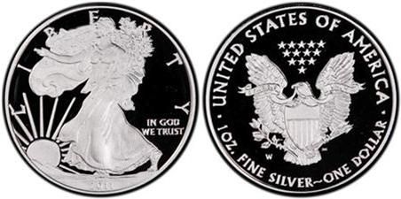   25th Anniversary American Eagle Silver Coin Set 5 Coins A25 Raw
