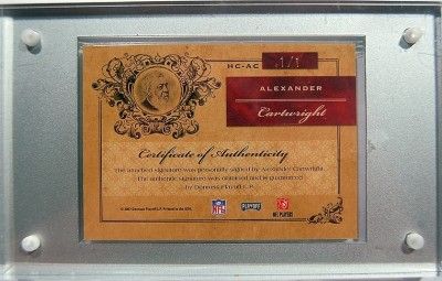 2007 Alexander Cartwright Cut Autograph Cut Auto 1 1