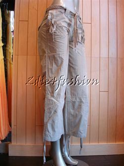 New Mur Mur Khaki Cargo Coton Braided Belt Pants L