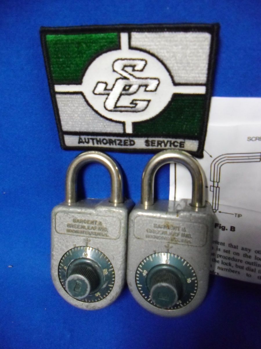 Sargent Greenleaf Changeable High Security Locker Lock Padlocks w 