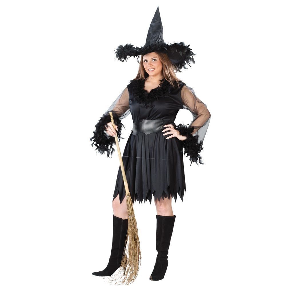 Women’s Plus Size Feather Witch Costume