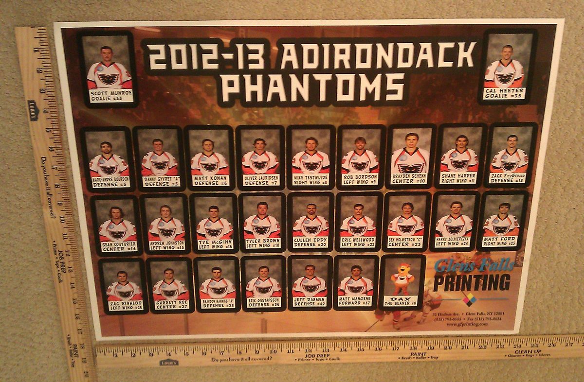 Adirondack Phantoms AHL 2012 13 Team Poster Philadelphia Flyers Minor 