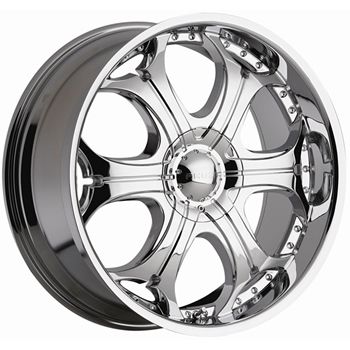 24X10 Chrome Wheel Akuza Spur 6x135 6x5 5