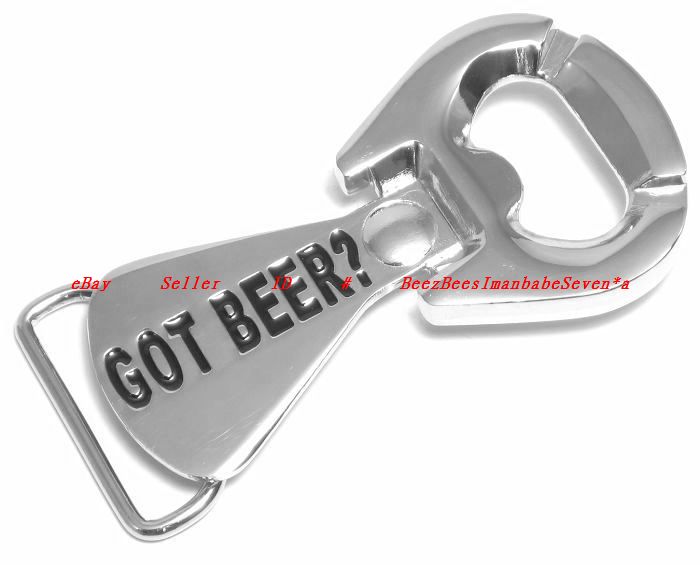    GOT BEER CAN TAB BOTTLE OPENER ALCOHOLIC BEVERAGE DRINKS BELT BUCKLE