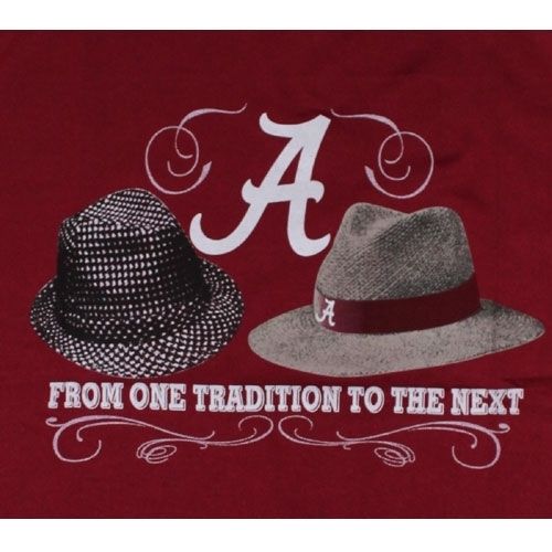 Alabama Crimson Tide T Shirts Nick Saban and Bear Bryant Hats Ladies T 