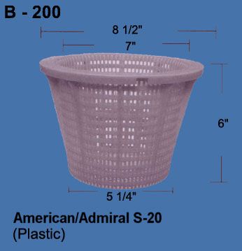 American Admiral Skimmer Basket s 20 Aladdin B 200