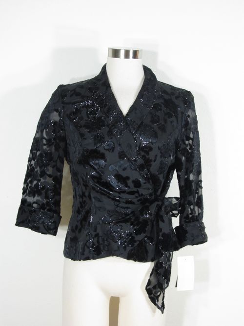 Alex Evenings Black Blazer Jacket Sz MP M Medium Petite NWT $119