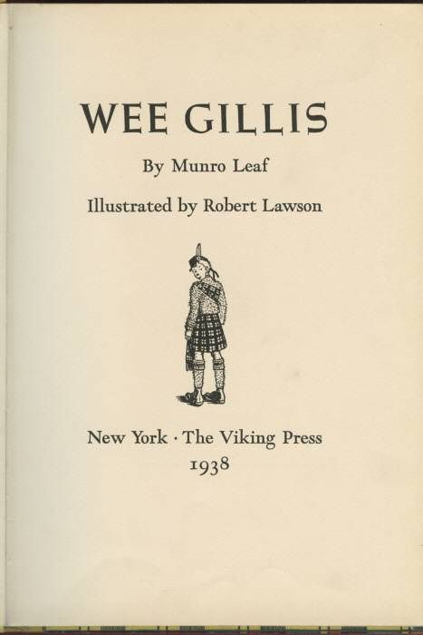 WEE GILLIS ROBERT LAWSON MUNRO LEAF 1ST 1938 BAGPIPES SCOTLAND