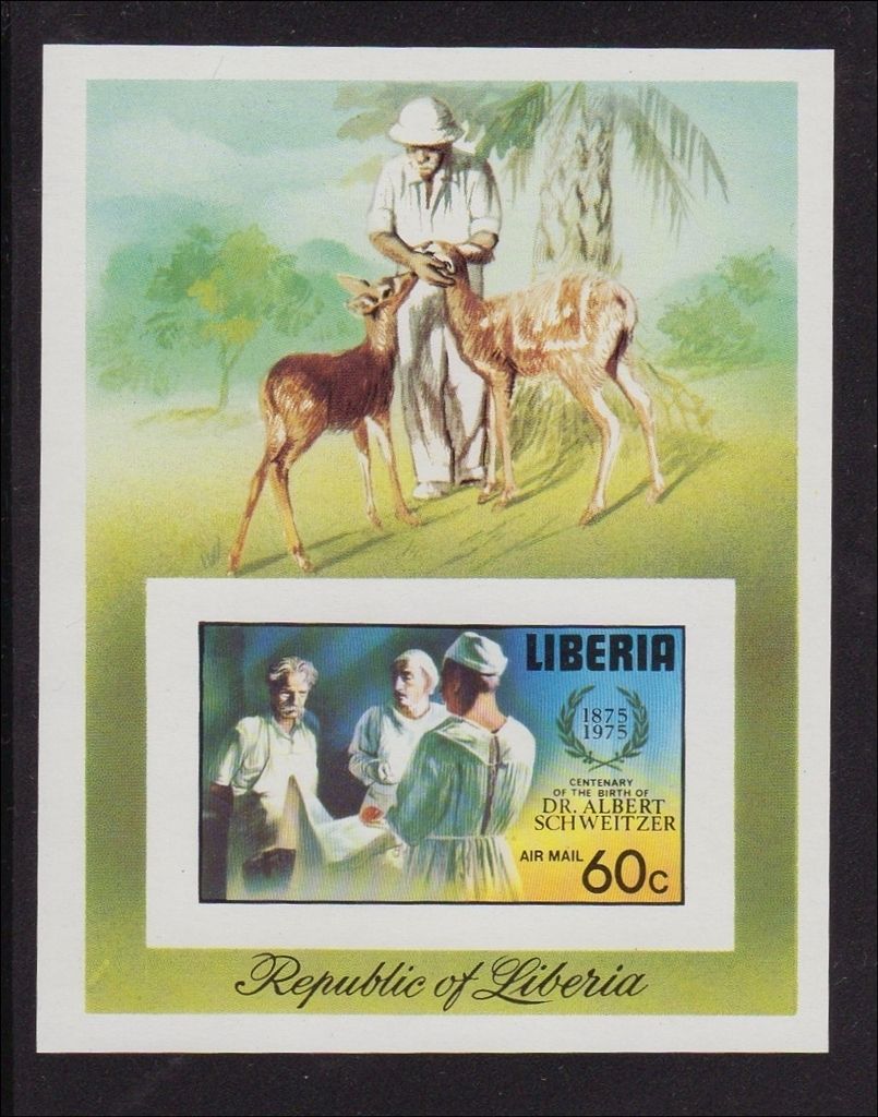 Liberia C208 MNH IMPERFORATE Dr Albert Schweitzer s S