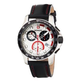 Wenger 70789 Battalion Field Chrono Watch RED BLK