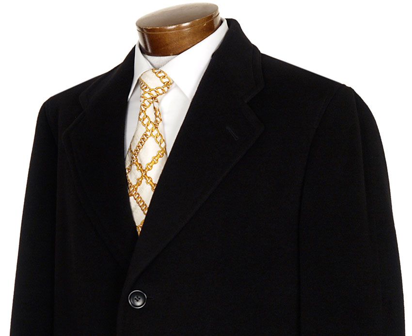 1195 CANALI Black Wool Overcoat Top Coat 42R Italy 52