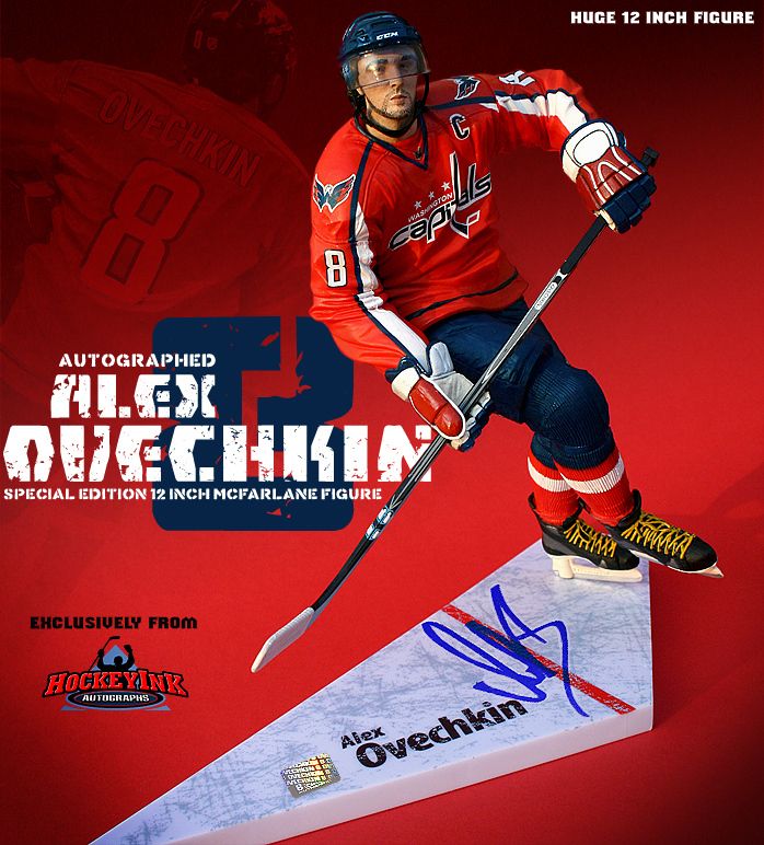 Alex Ovechkin Signed w Capitals 12 McFarlane Figure