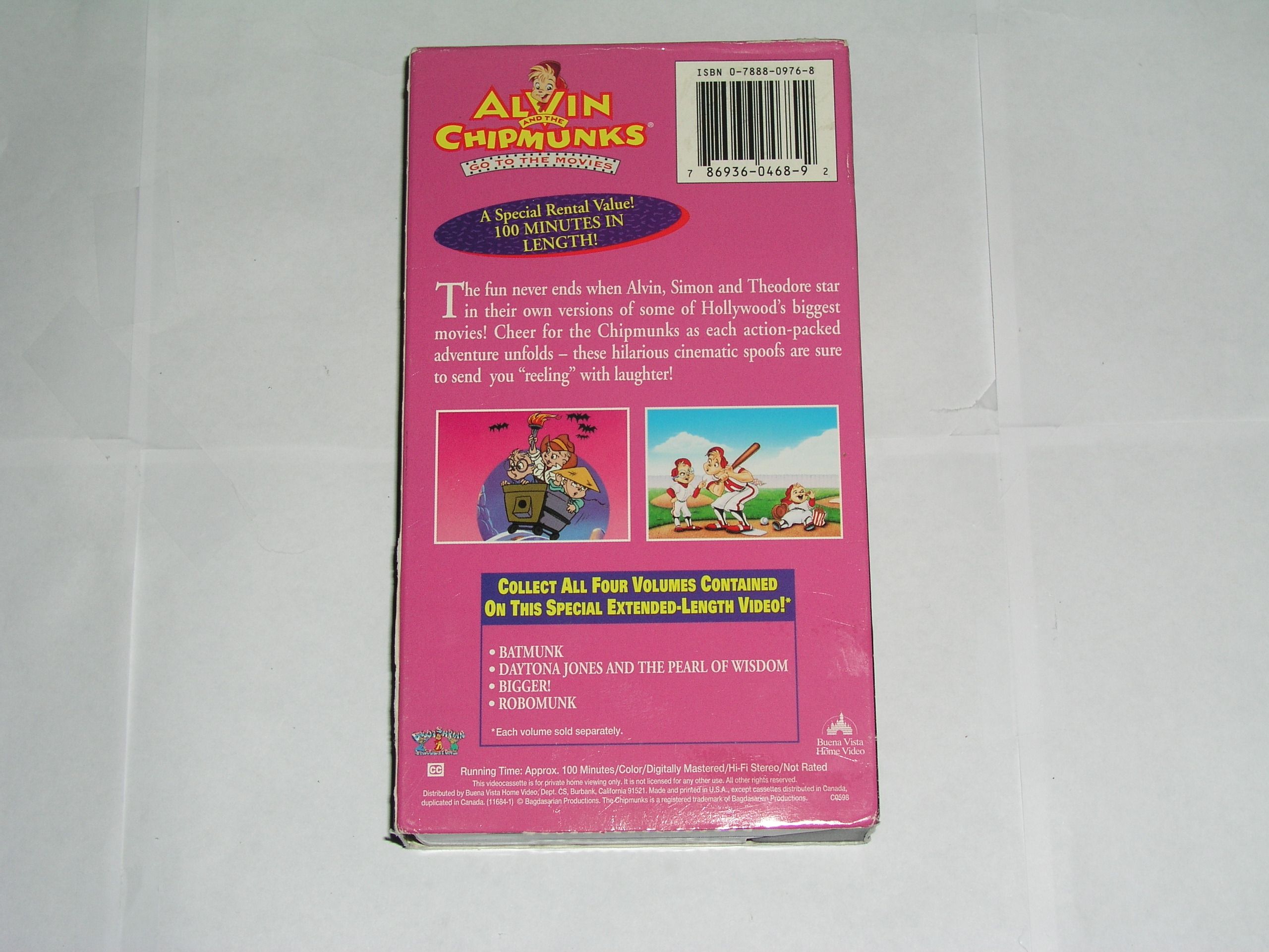 Alvin and the Chipmunks Go to the Movies   Batmunk (VHS, 1992) Rare 