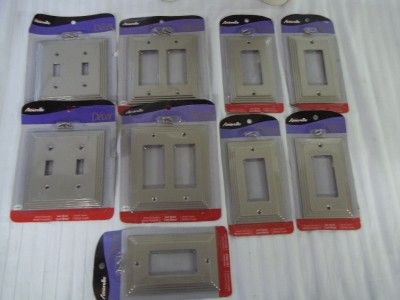 nip amerelle satin nickel cast metal switch plates 9