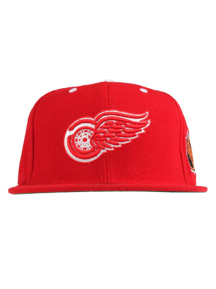 American Needle Blockhead Snapback Hat Detroit Redwings New