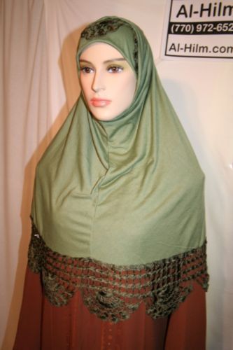Crochet Amira 2pc Scarf Hijab Hejab Abaya Jilbab Eid