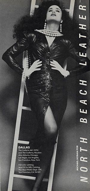 1984 North Beach Leather Jacket Andie MacDowell Magazine Ad