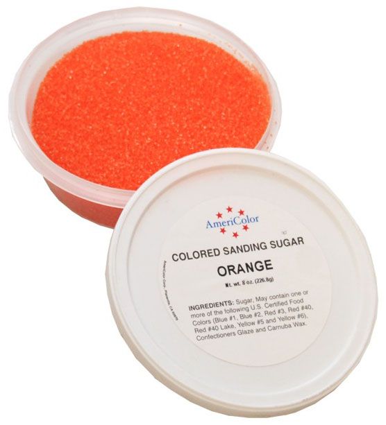 Americolor Orange Sanding Sugar Cake Cookie Cupcake Art