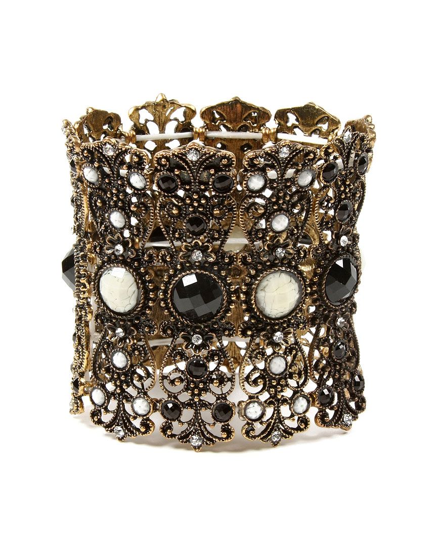 amrita singh hampton bay plated stretch cuff $ 100 00