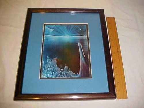 Yvon DAnjou Orginal Tempera Abstract Framed Art