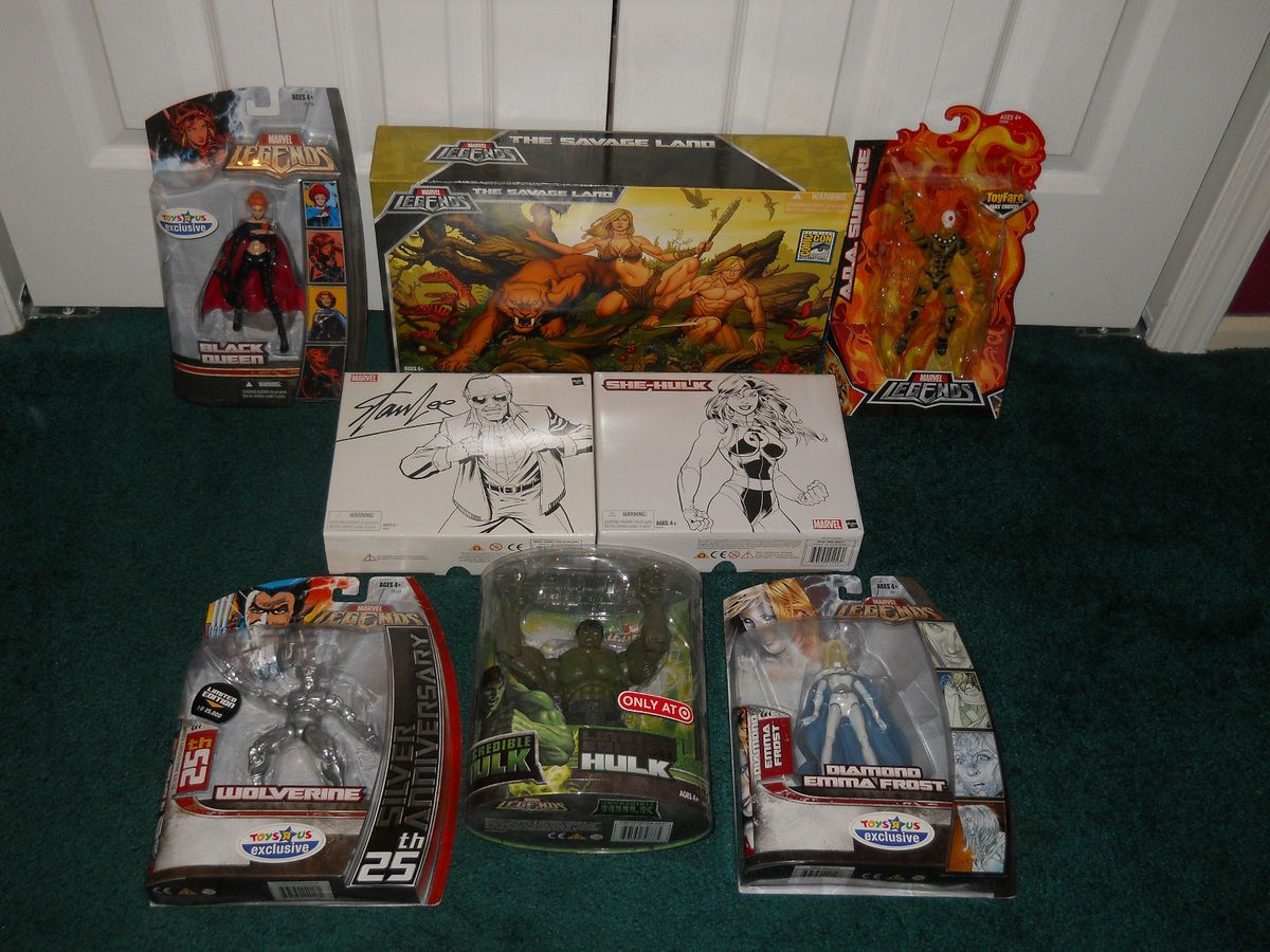 Stan Lee SDCC Karza SDCC She Hulk SDCC Sunfire AOA Marvel Legends MIP