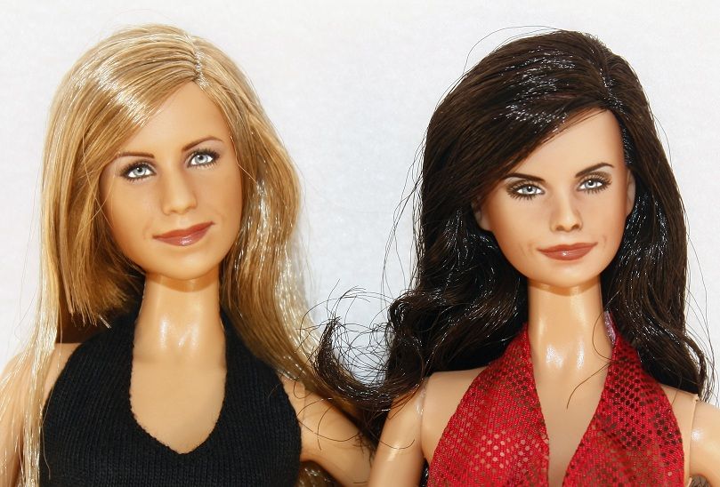 Decided to do repaints of both Jennifer Aniston and Courtney Cox, and 