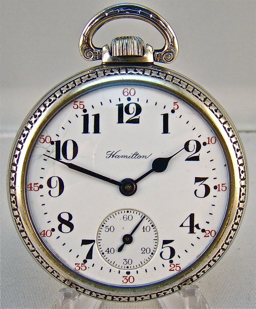 ANTIQUE HAMILTON 992 21j OPEN FACE RAILROAD GREAT LOOKING POCKET WATCH 