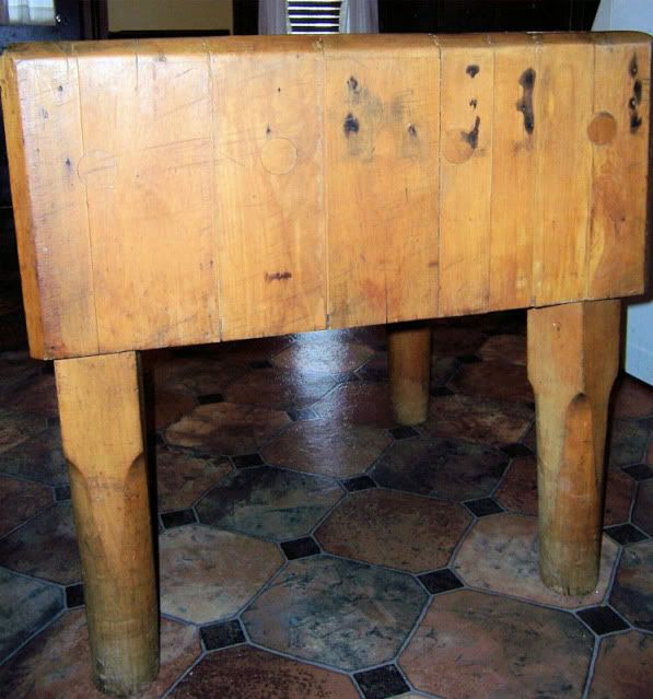 antique butcher block solid maple