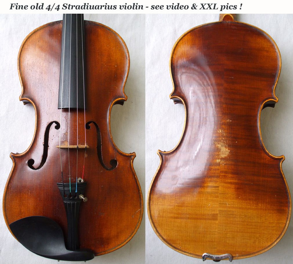 OLD German STRADIUARIUS VIOLIN VIDEO VINTAGE ANTIQUE VIOLINE Violino