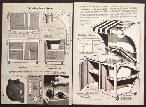 plans for a patio appliance center this rolling cart provides you with 