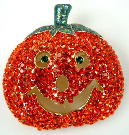 Kirks Folly Jack Flash Pumpkin Large Jack O Lantern Pin