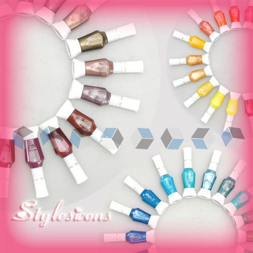 72x Color Pintauñas Esmalte Doble Aplicador Fino Pincel