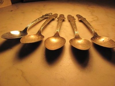 Vintage 1934 Dionne Quintuplets Spoons Set Silverplate