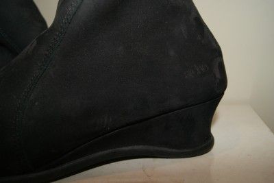 ARCHE nubuck leather wedge back zip ankle BOOTS size 40 US 10