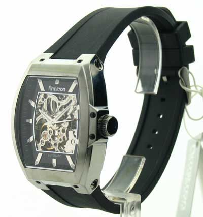 Automatic Mens Watch 20 4521SVBK Armitron Rubber Band