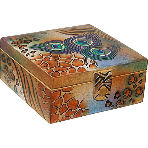 click an image to enlarge anuschka watch jewelry box premium peacock 