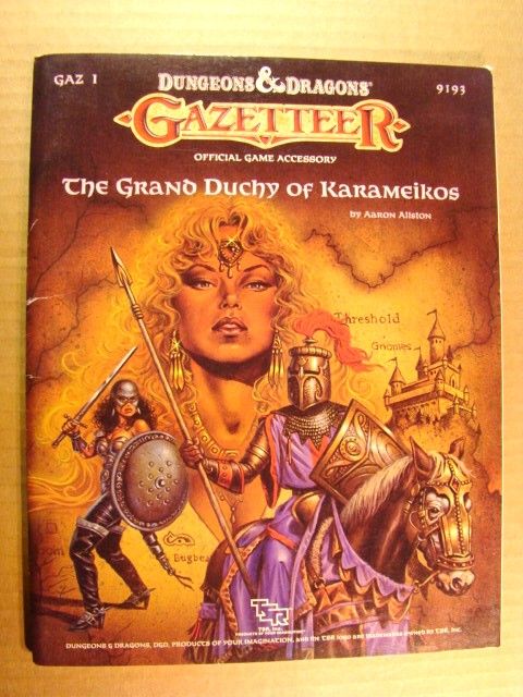 GAZ 1 Gazetteer Grand Duchy Karameikos RARE Dungeons Dragons