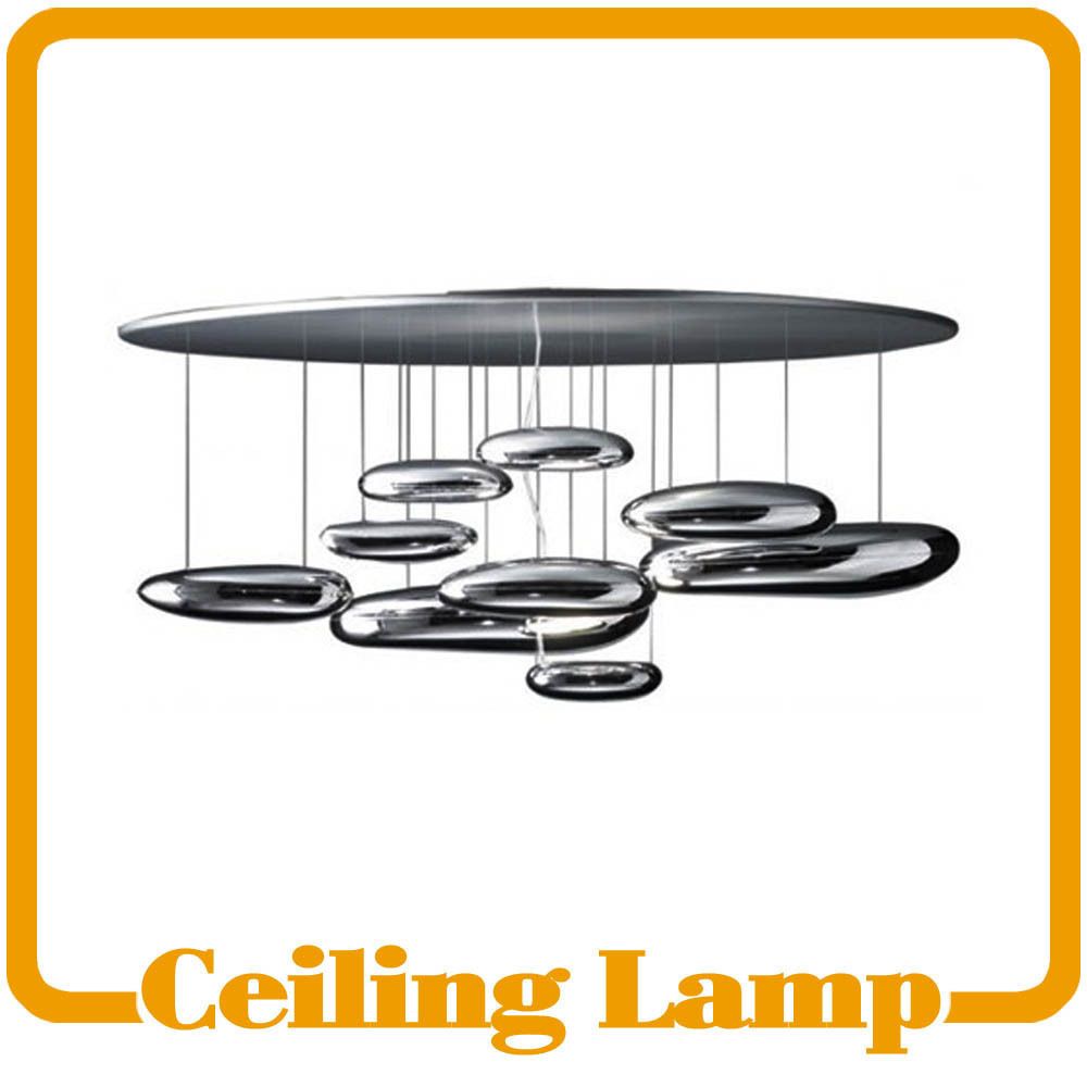 E1 LC Artemide Mercury Ceiling Light Silver