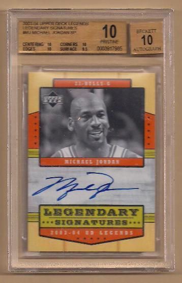 Michael Jordan Legendary Signatures Legends Auto Pristine BGS 3917985 