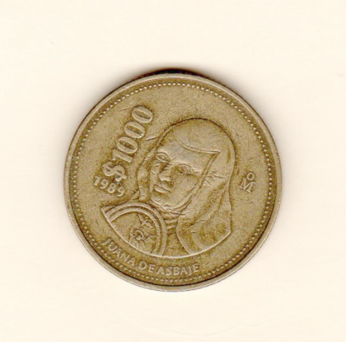 1989 Mexican 1000 Peso Coin Juana De Asbaje