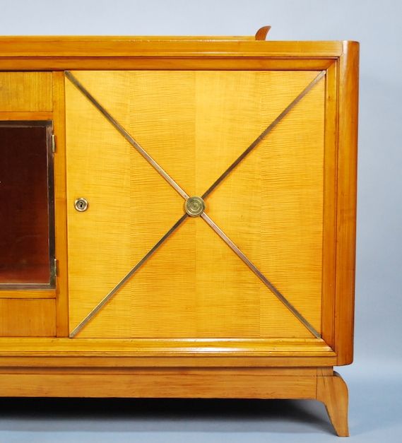 French Andre Arbus Style Mid Century Modern Maple Sideboard CA 1940 