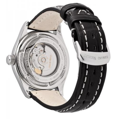 Armand Nicolet M02 Mechanical Automatic Mens Sapphire Crystal Black 